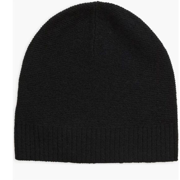 NWT Nordstrom Cashmere Beanie Black main image 5